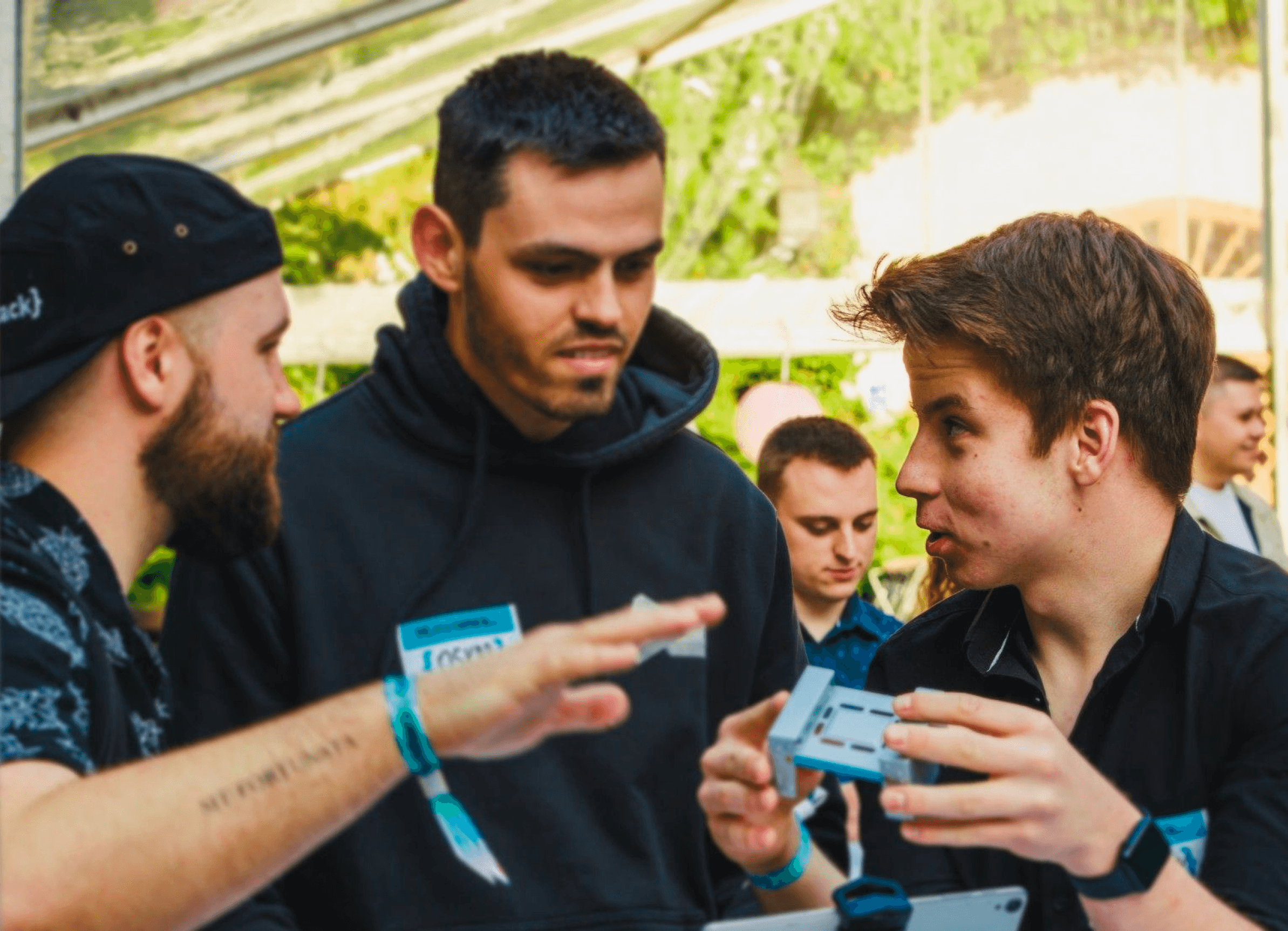 Me, Oskar & Kuba at a company party